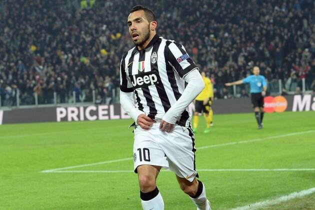 Champions League Juventus Turin - BVB Borussia Dortmund Torjubel Carlos Tevez 