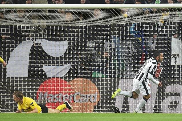 Esultanza Carlos Tevez Juventus dopo il gol goal celebration Juventus Turin - BVB Borussia Dortmund andreaxstaccioli