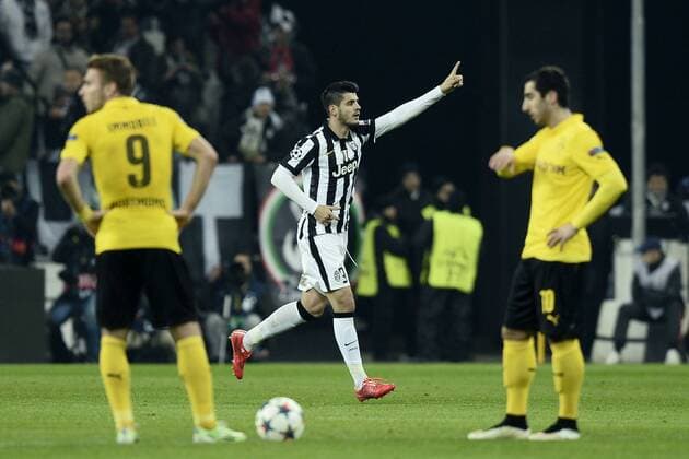 Champions League Juventus Turin - BVB Borussia Dortmund Torjubel Alvaro Morata 