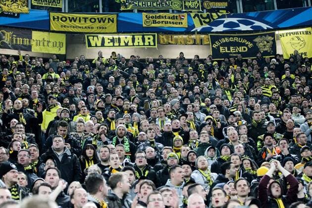 Dortmund Fanblock , Juventus Turin vs. Borussia Dortmund, Fussball, Champions League, 24.02.2015 , EP_CKT