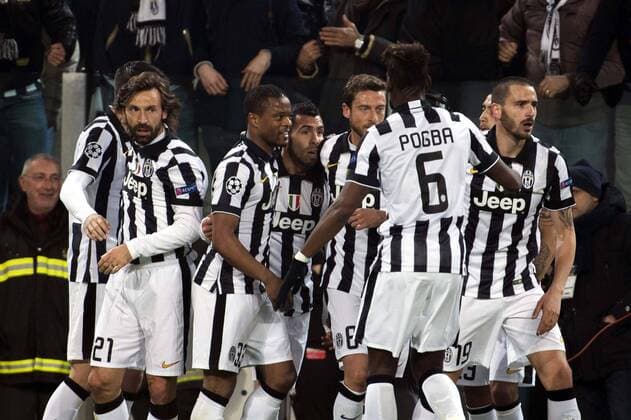 Carlos Tevez (Juventus), FEBRUARY 24, 2015 - Football Soccer : Carlos Tevez of Juventus celebrates after scoring his side s first goal during the UEFA Champions League Round of 16 1st leg match between Juventus 2-1 Borussia Dortmund at Juventus Stadium in Turin, Italy. NoxThirdxPartyxSales  (ptmb071534)