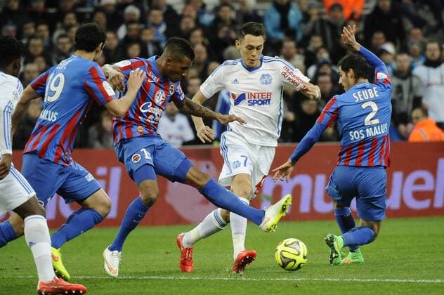 Lucas Ocampos (OM) FOOTBALL : Olympique Marseille vs SM Caen - Ligue 1 2014 2015 - 27 02 2015 FranckPennant Panoramic 