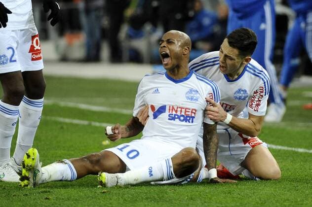 Andre Ayew (OM) FOOTBALL : Olympique Marseille vs SM Caen - Ligue 1 2014 2015 - 27 02 2015 FranckPennant Panoramic 