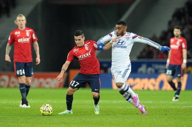 Rony LOPES (lil) - Alexandre LACAZETTE (lyo) FOOTBALL : OSC Lille vs Olympique Lyon - Ligue 1 2014 2015 - 28 02 2015 NLeGouic FEP Panoramic 