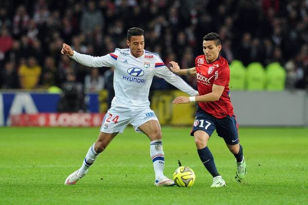 Rony LOPES (lil) - Corentin TOLISSO (lyo) FOOTBALL : OSC Lille vs Olympique Lyon - Ligue 1 2014 2015 - 28 02 2015 NLeGouic FEP Panoramic 