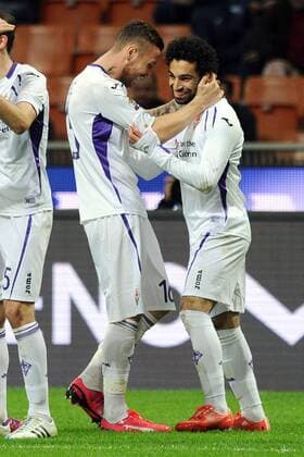 Serie A Inter Mailand - AC Florenz (ACF Fiorentina) (ACF Fiorentina (AC Florenz (ACF Fiorentina) ) ) Torjubel Mohamed Salah 