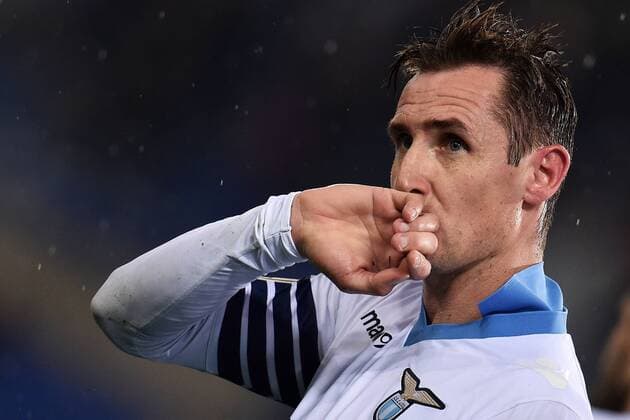 Miroslav Klose Lazio 1-0 Goal celebration Calcio Coppa Italia Lazio Rom vs SSC Neapel Foto AndreaxStaccioli Insidefoto andreaxstaccioli