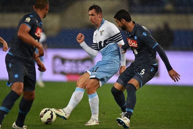 Miroslav Klose Lazio, Raul Albiol Napoli Calcio Coppa Italia Lazio Rom vs SSC Neapel Foto AndreaxStaccioli Insidefoto andreaxstaccioli