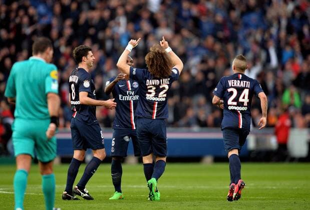 Aktuell Fußball, Frankreich, Ligue 1, Paris St. Germain - RC Lens BUT David Luiz psg FOOTBALL Paris SG vs Lens - Ligue 1 - 07 03 2015 AnthonyBIBARD FEP Panoramic 