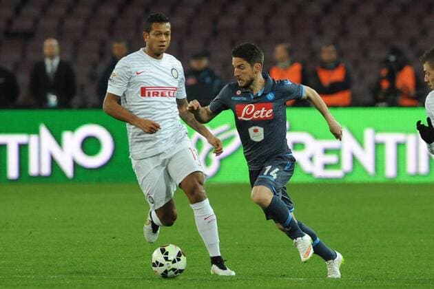 March 8, 2015 - Naples, Italy - Dries Mertens of SSC Napoli during the italian Serie A football match between SSC Napoli and Inter Mailand at San Paolo Stadium on 8 March, 2015 in Naples,Italy. SSC Napoli and Inter Mailand - Serie A  - ZUMAn230