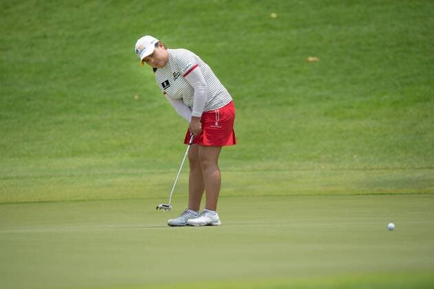 Inbee Park (KOR) in action on day three of the HSBC Women s Champions 2015 at Sentosa Golf Club in Singapore on March 7th, 2015. The 26 year old world number 2 went on to win the tournament. NoxThirdxPartyxSales  (ldta_hsbc128)