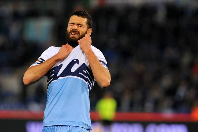 09.03.2015. Rome, Italy. Serie A Football. Lazio versus Fiorentina. Antonio Candreva (Laz) is frustrated after a missed goal xGiuseppexMaffiax  ActionPlus11603745
