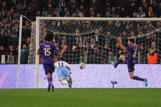 09.03.2015. Rome, Italy. Serie A Football. Lazio versus Fiorentina. Miroslav Klose scores to make it 3-0 for Lazio xGiuseppexMaffiax  ActionPlus11603765