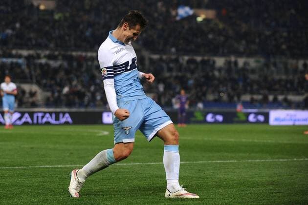 Miroslav Klose Lazio. Goal celebrations. Roma 9-03-2015 Stadio Olimpico. Football Calcio 2014 2015 Serie A. Lazio Rom vs AC Florenz (ACF Fiorentina) AntoniettaxBaldassarre