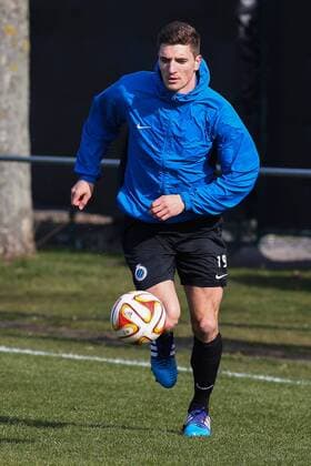 - BRUGGE, BELGIUM: Club s Thomas Meunier pictured during a training session of Belgian first division soccer team Club Brugge KV in Brugge, Wednesday 11 March 2015. Tomorrow Club is playing Turkish team Besiktas in the first leg of the 1 8th finals of the Europa League tournament. BRUNOxFAHY x04584247x