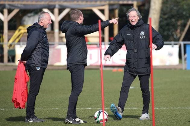 - BRUGGE, BELGIUM: Club s assistant coach Stan Van den Buijs, Club s assistant coach Stephan Van der Heyden and Club s head coach Michel Preud homme pictured during a training session of Belgian first division soccer team Club Brugge KV in Brugge, Wednesday 11 March 2015. Tomorrow Club is playing Turkish team Besiktas in the first leg of the 1 8th finals of the Europa League tournament. BRUNOxFAHY x04584266x