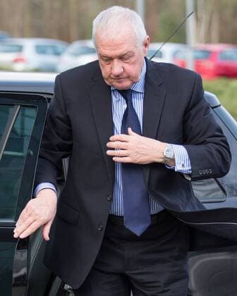 March 12, 2015 - Warrington, Cheshire, UK - Warrington , UK . Former Chief Superintendent DAVID DUCKENFIELD arrives at the Hillsborough Inquest this morning (Thursday 12th March 2015) Hillsborough Inquest  - ZUMAl94_