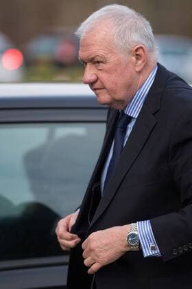 March 12, 2015 - Warrington, Cheshire, UK - Warrington , UK . Former Chief Superintendent DAVID DUCKENFIELD arrives at the Hillsborough Inquest this morning (Thursday 12th March 2015) Hillsborough Inquest  - ZUMAl94_