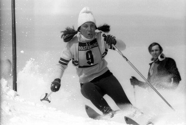 Internationale deutsche alpine Skimeisterschaften in Bolsterlang, Slalom der Damen: Rosi Mittermaier (BR Deutschland)