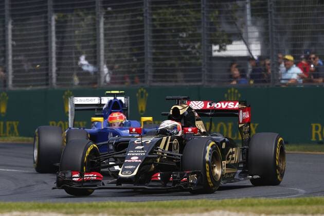 Motorsports: FIA Formula One World Championship WM Weltmeisterschaft 2015, Grand Prix of Australia, 8 Romain Grosjean (FRA, Lotus F1 Team), xHOCHxZWEIx