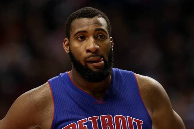March 13, 2015 - ANDRE DRUMMOND (0) looks on during a timeout. The Portland Trail Blazers play the Detroit Pistons at the Moda Center on March 13, 2015. NBA Basketball Herren USA Basketball: Portland Trail Blazers vs. Detroit Pistons - ZUMAb135