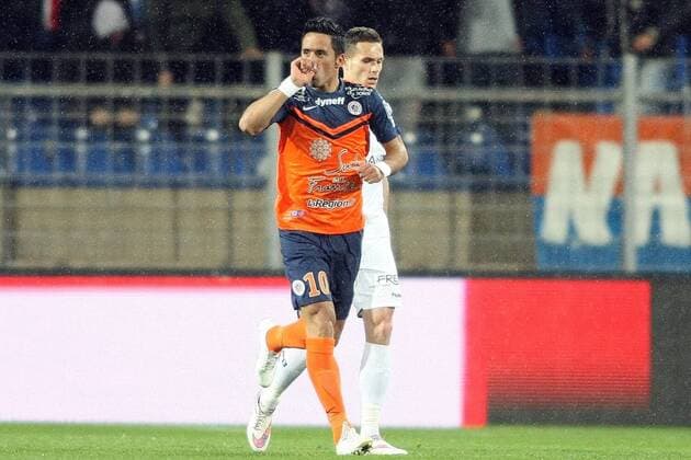 Lucas Barrios (montpellier) but FOOTBALL : Montpellier vs Reims - Ligue 1 - 14 03 2015 RichardGosselin Panoramic 