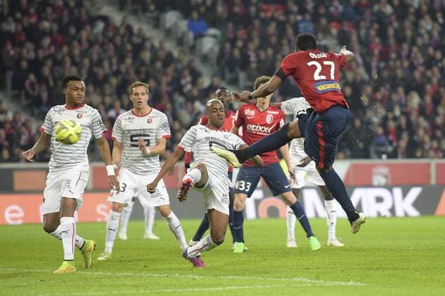 but de Divock ORIGI (lille) FOOTBALL : Losc vs Rennes - Ligue 1 - 15 03 2015 JBAutissier Panoramic 