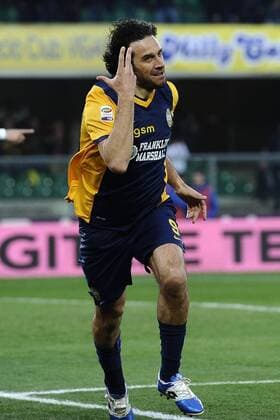Db Verona 15 03 2015 - campionato di calcio serie A Hellas Verona vs SSC Neapel - Torjubel Luca Toni 
