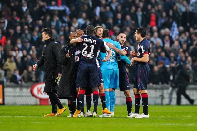Joie fin de match Girondins FOOTBALL : Bordeaux vs PSG - 29eme journee de L1 - 15 03 2015 ThierryBreton Panoramic 