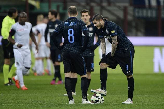 Mauro Icardi, Rodrigo Palacio Inter Milano 15-03-2015 Stadio Giuseppe Meazza - Football Calcio Serie A Inter Mailand vs AC Cesena giuseppexceleste