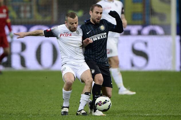 Rodrigo Palacio Inter, Giuseppe De Feudis Cesena Milano 15-03-2015 Stadio Giuseppe Meazza - Football Calcio Serie A Inter Mailand vs AC Cesena giuseppexceleste