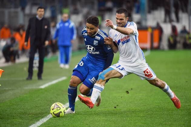NABIL FEKIR (lyo) - JEREMY MOREL (om) FOOTBALL : Marseille vs Lyon - Ligue 1 - 15 03 2015 FEP Panoramic 