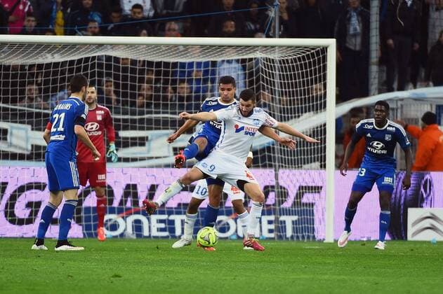 ANDRE-PIERRE GIGNAC (om) - Lindsay ROSE (lyo) - SAMUEL UMTITI (lyo) FOOTBALL : Marseille vs Lyon - Ligue 1 - 15 03 2015 FEP Panoramic 