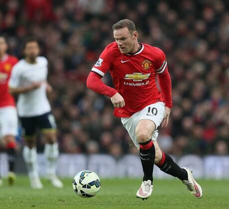 Wayne Rooney of Manchester United ManU in action - Barclays Premier League - Manchester Utd vs Tottenham Hotspur - Old Trafford Stadium - Manchester - England - 15th March 2015 - Picture SimonBellis Sportimage EDITORIAL USE ONLY. No use with unauthorised audio, video, data, fixture lists, club league logos or live services. Online in-match use limited to 120 images, no video emulation. No use in betting, games or single club league player publications.