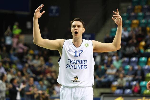 Johannes Voigtmann (Frankfurt)... der Spieler des Tages, Euro Challenge 2014 2015, Fraport Skyliners vs. BC Enisey Krasnoyarsk, Viertel-Finale Spiel 3, 17.03.2015 , EP_RRZ