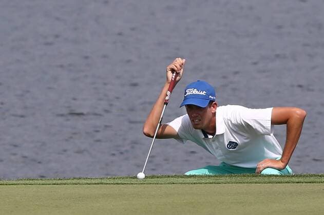 March 20, 2015 - Orlando, Florida, United States - Chesson Hadley lines up a putt on the 6th green during the second round of the Arnold Palmer Invitational presented by MasterCard at Bay Hill Club & Lodge. PGA Golf Herren 2015 - Arnold Palmer Invitational Presented by MasterCard - Second Round - ZUMAw109