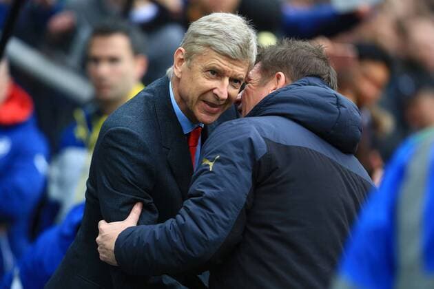 John Carver, caretaker manager of Newcastle United greets Arsenal s manager, Arsene Wenger - Newcastle United vs. Arsenal - Barclay s Premier League - St James Park - Newcastle - 21 03 2015 Pic Philip Oldham Sportimage EDITORIAL USE ONLY. No use with unauthorised audio, video, data, fixture lists, club league logos or live services. Online in-match use limited to 120 images, no video emulation. No use in betting, games or single club league player publications.