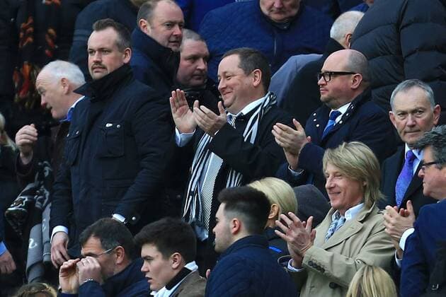 Newcastle owner Mike Ashley applauds his side - Newcastle United vs. Arsenal - Barclay s Premier League - St James Park - Newcastle - 21 03 2015 Pic Philip Oldham Sportimage EDITORIAL USE ONLY. No use with unauthorised audio, video, data, fixture lists, club league logos or live services. Online in-match use limited to 120 images, no video emulation. No use in betting, games or single club league player publications.