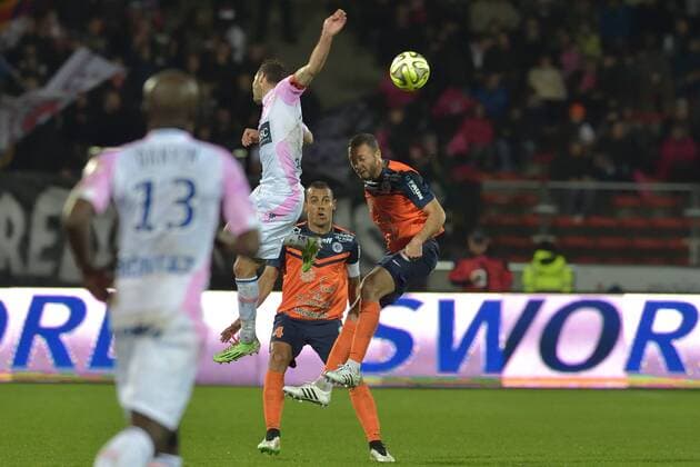 (etg) vs (montpelllier) FOOTBALL : Evian Thonon Gaillard vs Montpellier - Ligue 1 - 21 03 2015 FredericChambert Panoramic 