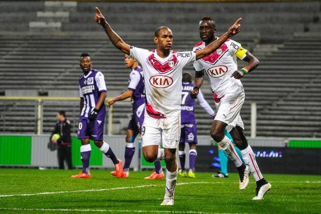 But et joie Diego Rolan (gir) FOOTBALL : Toulouse vs Bordeaux - 30eme journee de L1 - 21 03 2015 ThierryBreton Panoramic 