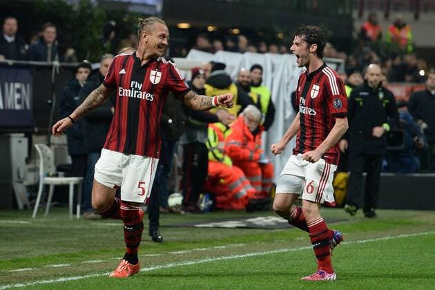 Serie A AC Milan vs Cagliari Calcio foto MatteoxGribaudi Image Pictured: Philippe Mexes 