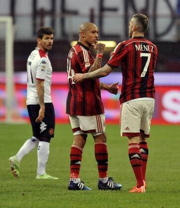 IPP20150321 Football - soccer: Serie A, AC Mailand - Cagliari Calcio, jeremy menez with nigel de jong italyphotopress worldwide xHOCHxZWEIx xItalyxPhotoxPressx 