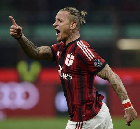 Philippe Mexes Milan 2-1. Celebration goal - Football Calcio Serie A - AC Milan - Cagliari Calcio . Foto GiuseppexCeleste Insidefoto vs I giuseppexceleste