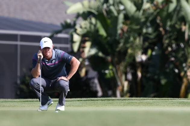 March 21, 2015 - Orlando, Florida, United States - Rory McIlroy lines up a putt on the 15th green during the third round of the Arnold Palmer Invitational presented by MasterCard at Bay Hill Club & Lodge. PGA Golf Herren 2015 - Arnold Palmer Invitational Presented by MasterCard - Third Round - ZUMAw109