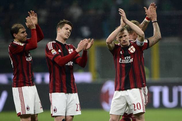 Ignazio Abate, Marco van Ginkel, Gabriel Paletta Milan Milano 21-03-2015 Stadio Giuseppe Meazza - Football, Serie A AC Milan vs. Cagliari Calcio. giuseppexceleste