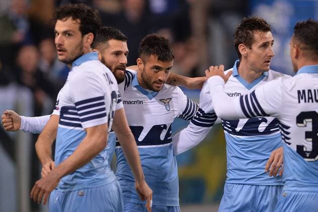 Felipe Anderson Lazio. Goal celebrations. 2014 2015 Serie A. Lazio Rom - Hellas Verona. Foto AntoniettaxBaldassarre Insidefoto AntoniettaxBaldassarre