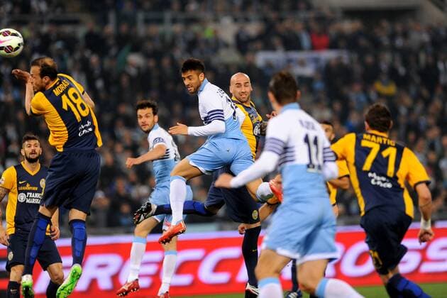 22.03.2015. Stadio Olympico, Rome, Italy, Serie A football. Lazio versus Hellas Verona. Felipe Anderson scores 1-0 for Lazio xGiuseppexMaffiax  ActionPlus11607565