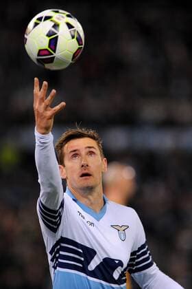 22.03.2015. Stadio Olympico, Rome, Italy, Serie A football. Lazio versus Hellas Verona. Miroslav Klose (Lazio) xGiuseppexMaffiax  ActionPlus11607570