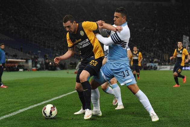 Artur Ionita Verona, Mauricio Lazio Serie A 2014 2015 Lazio Rom - Hellas Verona. Foto AndreaxStaccioli Insidefoto andreaxstaccioli