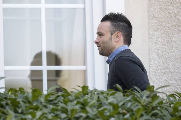 Mathieu Valbuena FOOTBALL : French Players arriving at Clairefontaine - 23 03 2015 JBAutissier Panoramic 
